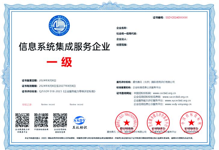 信息系統(tǒng)集成服務(wù)企業(yè)一級證書全解析